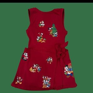 Women’s mickeys Christmas dress with shorts. One piece dress